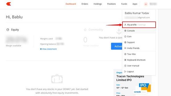 How to add a nominee to the Zerodha account online