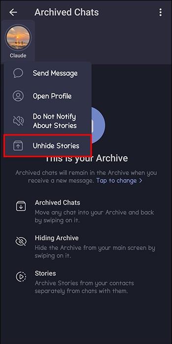How to delete a Telegram Story
