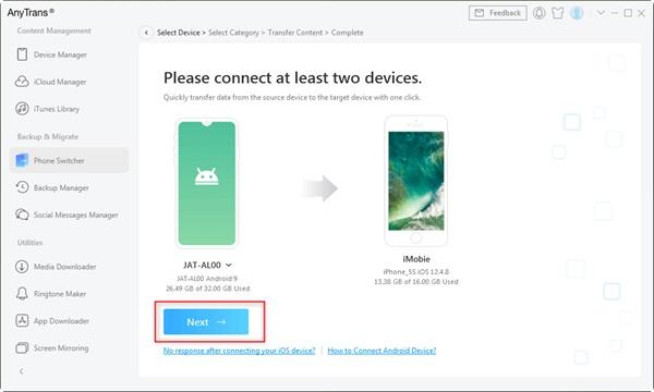 How to transfer data from Android to iPhone