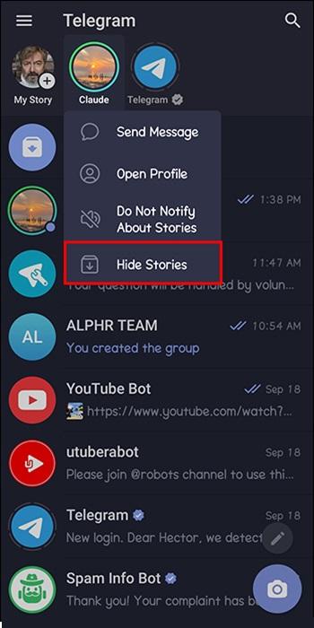 Telegram Stories